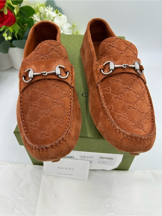 Men\'s Gucci JORDY horse bit suede loafers size 12 fits 12.5 US made in Italy main image 10